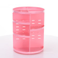 3 Pcs Rotating Makeup Holders Organizers Set, Durable 360 Spinning Makeup Racks Cosmetic Carousel Plastic Storage Shelf